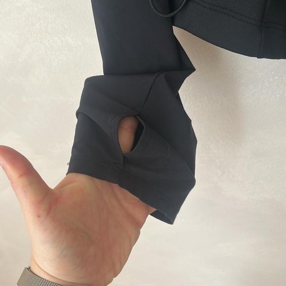 Athleta Whistler Hybrid Top sz M cold weather training workout athleisure black - Picture 4 of 11